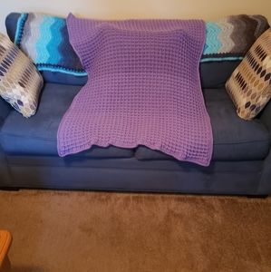 Waffle stitch blanket